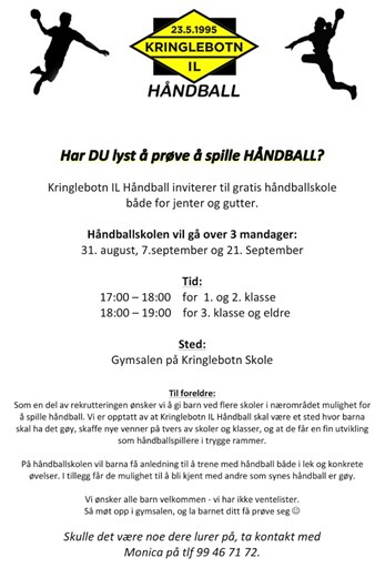Lyst å spille håndball?